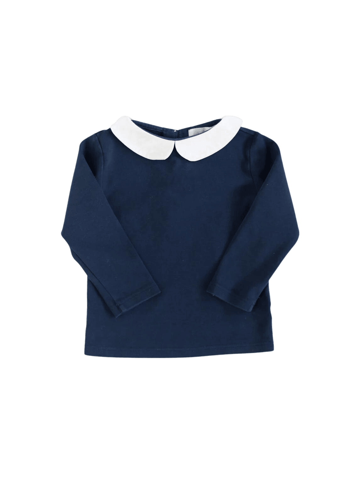 Navy peter pan collar top top