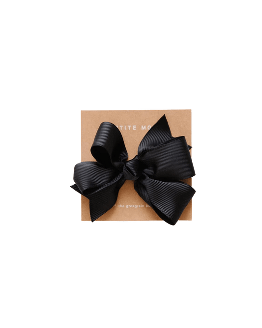 Black Grosgrain Bow Clip - Kit James - Halloween
