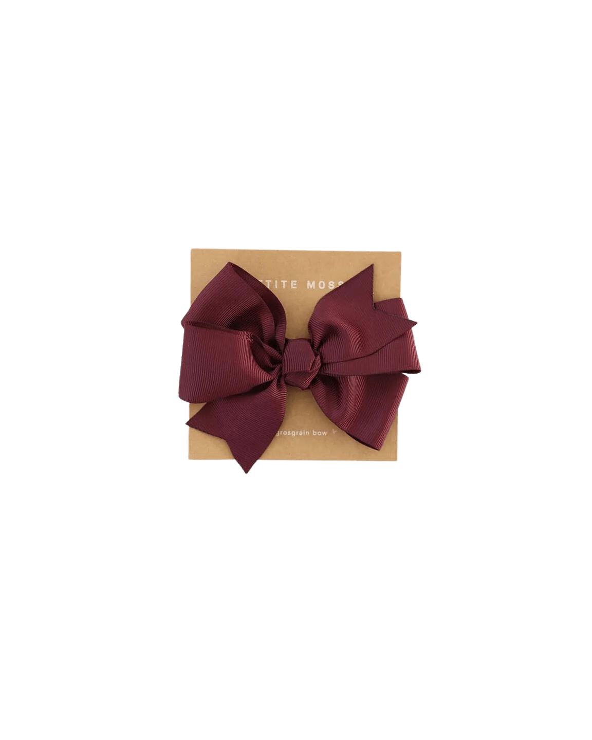 Burgundy Grosgrain Bow Clip - Kit James