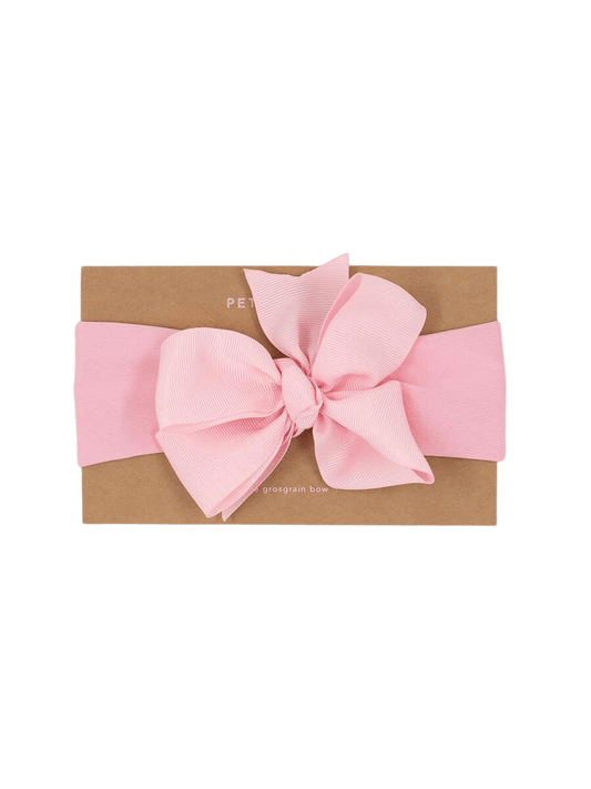 Baby Pink Grosgrain Bow Headband - Kit James