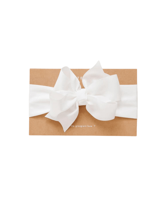 White Grosgrain Bow Headband - Kit James -  Baby and Toddler