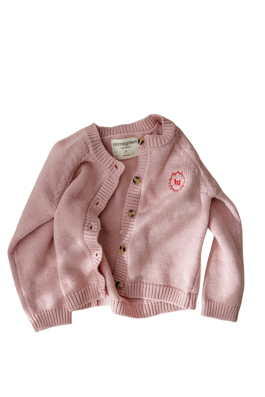 SALE Baby Cotton Cardigan in Pink