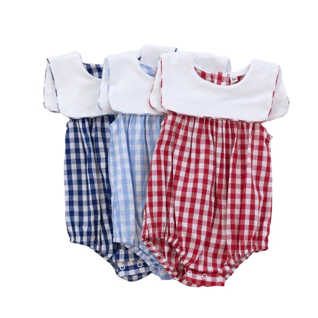 Nautical Gingham Romper - Kit James